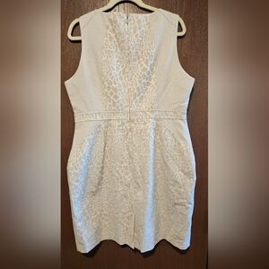 Calvin Klein Collection Cream Dress, Animal Print